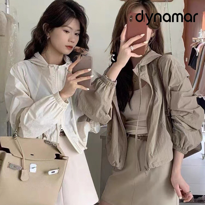 【dynamar】Áo khoác ngoài đa năng có dây rút dành cho nữ, áo khoác mỏng cao cấp kiểu dáng thường ngày