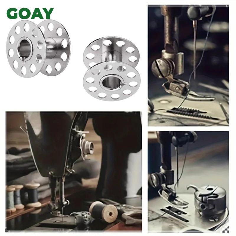 GOAY 25 Chiếc Máy May Nhựa Bobbins Ống Thay Thế Có Hộp Trong Suốt Cho Máy May Gia Đình DIY Quần Áo Thủ Công Dự Án VN