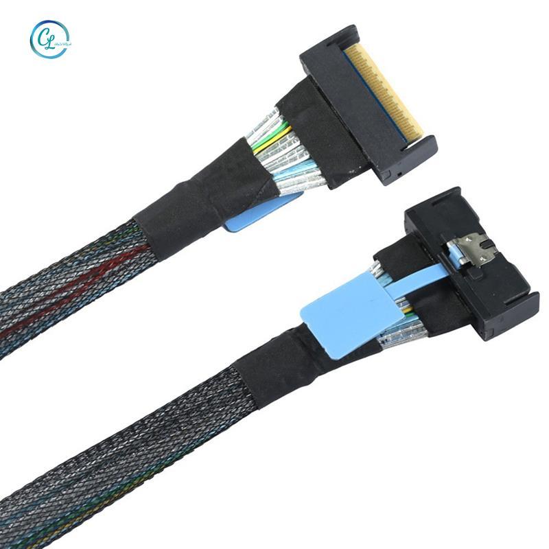 Slimline SAS MCIO SFF-8654 8I 5.0 PCIE 74pin sang MCIO 865 Dữ liệu máy chủ Cáp chuyển đổi tốc độ cao PCIE5.0 Phụ kiện PC 0.5M