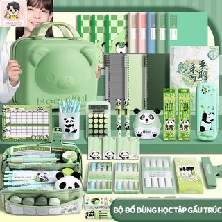 Hộp Quà Tặng Gấu Trúc Cute – Set Văn Phòng Phẩm Hộp Bút, Bút Chì, Đồ Dùng Học Tập Cho Học Sinh & Sinh Viên