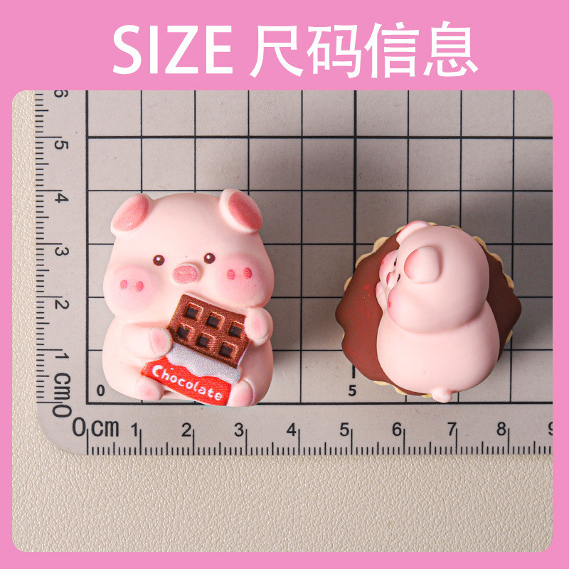PikoPig Chocolate Món Tráng Miệng Series Mini Nhựa Hình - 4cm Dễ Thương Kawaii Pig Sưu Tập Trang Trí Bàn Làm Việc Quà Tặng
