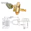 Toyuvn 3L3R Chốt điều chỉnh đàn guitar Bộ điều chỉnh Đầu máy bằng hợp kim kẽm Phụ kiện nhạc cụ