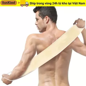 SUNKISSD Loofah Dây đeo lưng, Khăn dải Dây tắm tẩy tế bào chết hai mặt, Đai vệ sinh Massage toàn thân Máy tẩy tế bào chết Loofah ladle Tắm toàn thân Máy chà lưng tắm Rub