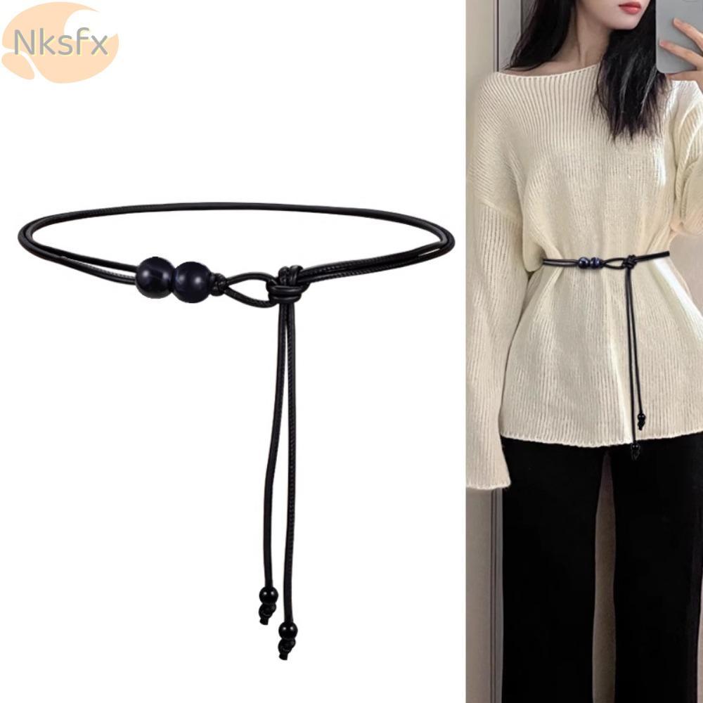 Thắt lưng mỏng có thể điều chỉnh, dây da thiết kế sang trọng - Phù hợp váy, áo len và áo khoác
