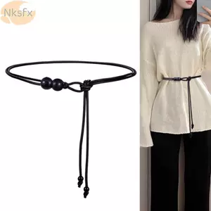 Thắt lưng mỏng có thể điều chỉnh, dây da thiết kế sang trọng - Phù hợp váy, áo len và áo khoác