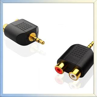 Any2Get5% tắt 1 cái Mạ vàng âm thanh nổi Âm thanh nam Cắm vào 2 RCA nữ ja Y 3.5mm Adapter