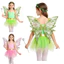 Nyeemya Bé Gái 5 Miếng Bướm Cổ Tích Trang Phục Ruffle Tay Bay Lưới Lớp Phủ Leotard Đồ Bơi Công Chúa Có Cánh Bướm Vòng Hoa Tai Và Bộ Dính