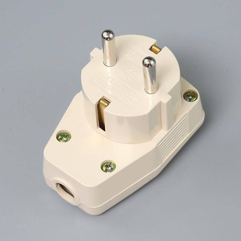 SWEET Đức 16A 250V Phích cắm nguồn EU có công tắc BẬT / TẮT màu đỏ Có thể điều chỉnh lại Loại E Đầu nối dây cho thiết bị n
