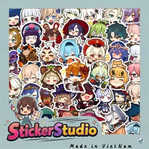 Set 60 Sticker Genshin Impact Chống Nước Dán Laptop Vali Mũ Bảo Hiểm Sổ Tay
