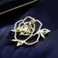 Pin Camellia Openwork cổ điển, Trâm cài hoa hồng lấp lánh Luxe Openwork cho áo khoác ve áo [mới]