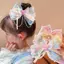 Kẹp Tóc Nơ Công Chúa Thời Trang Barrettes Phụ Kiện Tóc Trẻ Em Dễ Thương Ngọt Ngào Bé Gái Mũ Đội Đầu Tóc Mới