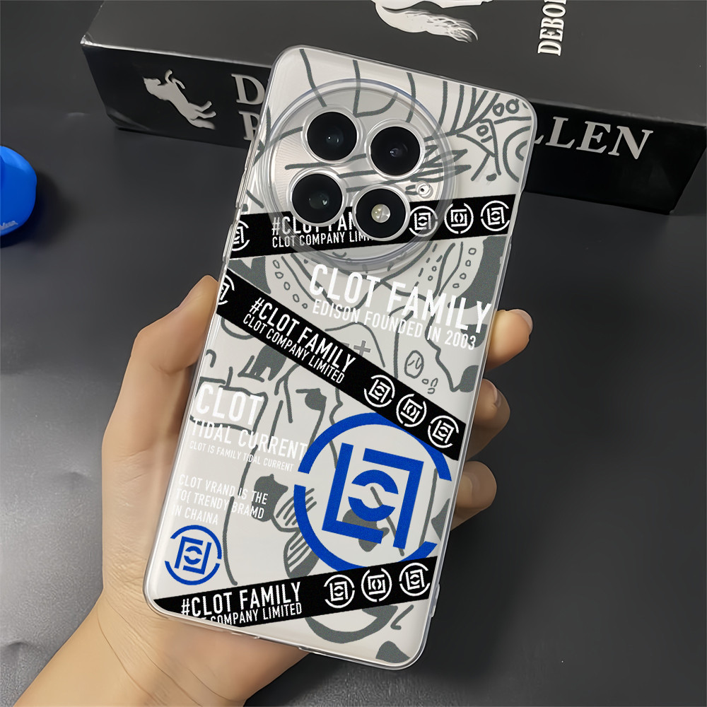 Thương Hiệu Thời Trang TPU Mềm Trong Suốt Dành Cho Oneplus 15 13 13R 13T 12 12R 11 Ace 5 Pro Ace 3 3V 2V Nord 5 Bảo Vệ Camera Chống Sốc One plus