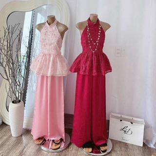 Set Áo Yếm Tết Phối Quần Suông Ống Rộng Lưng Full Mocking Chun Khoá Kéo Trang Phục Du Xuân Cho Nàng Ld_Store Fashion