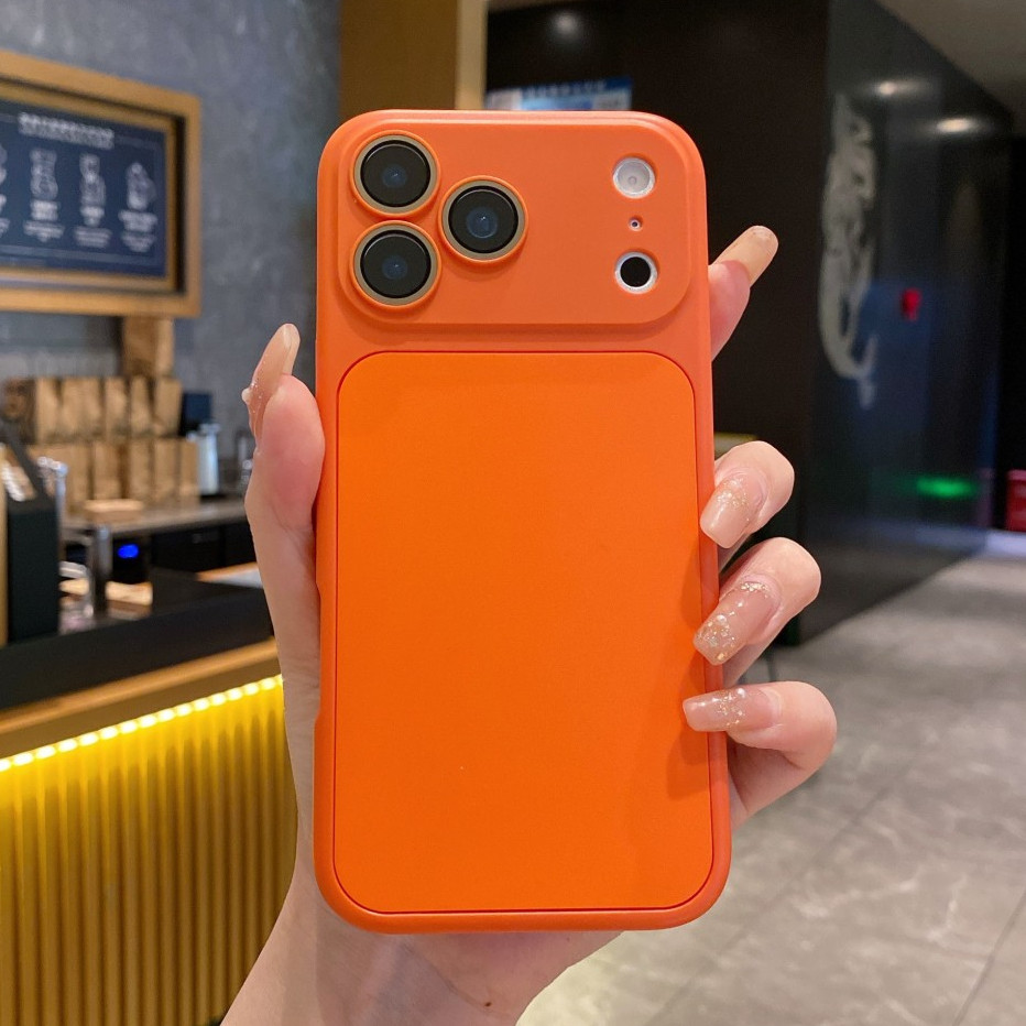 Ốp điện thoại bảo vệ ống kính lỗ mịn cho IPhone 17 16 15 14 13 12 Pro Max 17 Air 11 Chống trượt chống rơi Chống vân tay Vỏ điện thoại thời trang đơn giản