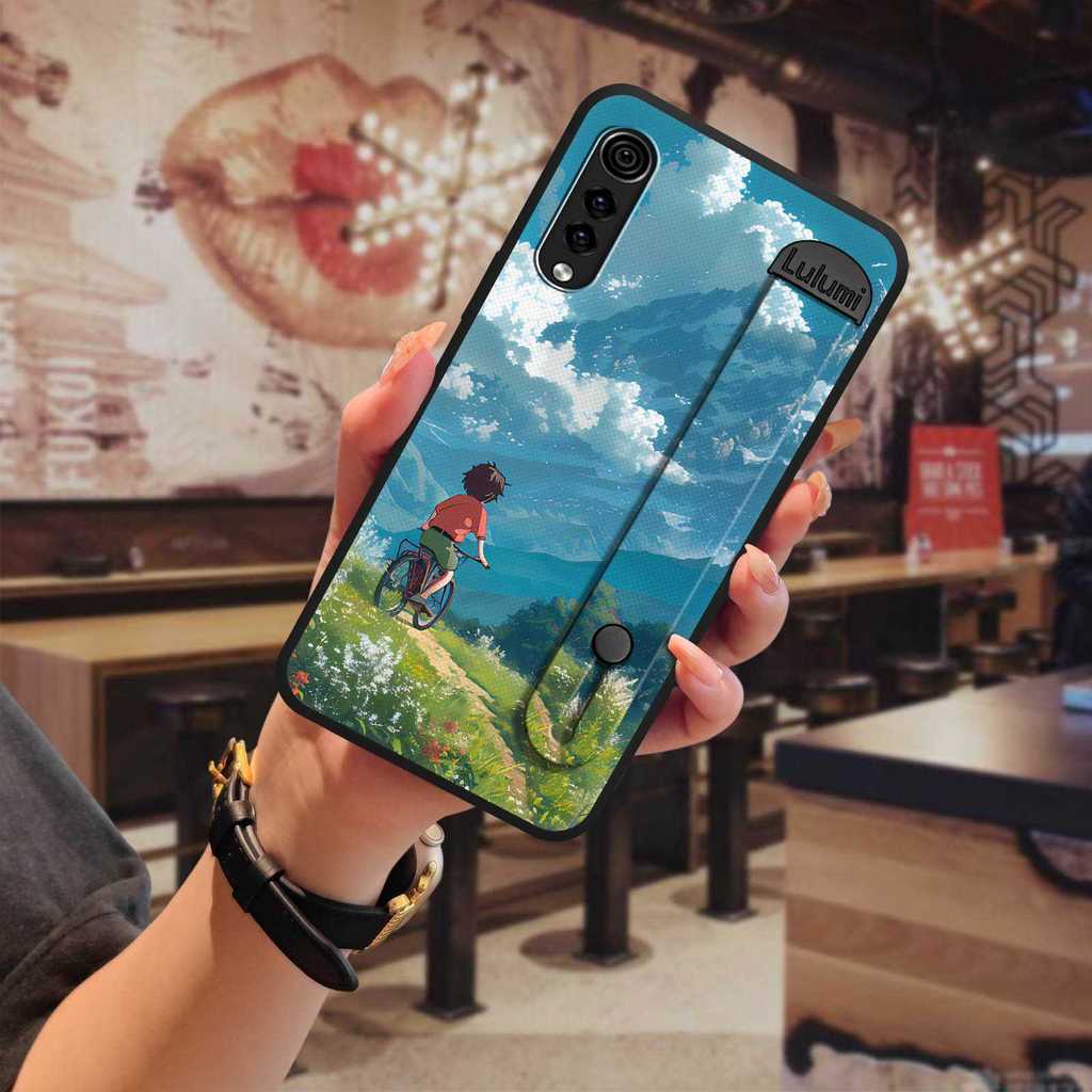 Chân Đế Tranh Ốp Lưng Điện Thoại LG Velvet 4G / 5G Vỏ Mềm Chống Thấm Nước Chống Bụi Bẩn Chống Sốc Dây Đeo Tay Vỏ Di Động Cá Tính Vỏ Điện Thoại Di Động Bền Giá Đỡ Điện Thoại Chống Bụi