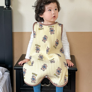 Mùa Xuân Thu Cho Bé Quilted Túi Ngủ Không Tay Cotton Nguyên Chất Bảo Vệ Bụng Trẻ Em Dụng Cụ Tiện Dụng Ngủ Chống Lạnh Chống Đá Chăn Bảo Vệ Bụng Tuần Hoàn 25.1