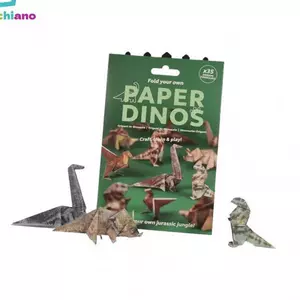Bộ dụng cụ thủ công Dinos giấy DIY, Trang trí bàn làm việc tại nhà Bộ gấp động vật Thủ công gấp lại nhân vật của riêng bạn cho bé trai bé gái Trẻ em