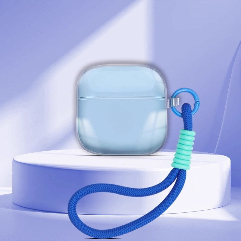 Cho Baseus BS2 Lite Vỏ Tai Nghe Trong Suốt Transpent TPU Tai Nghe Vỏ Bảo Vệ Vỏ Bảo Vệ Tai Nghe Chống Sốc Vỏ Mềm Có Dây Buộc