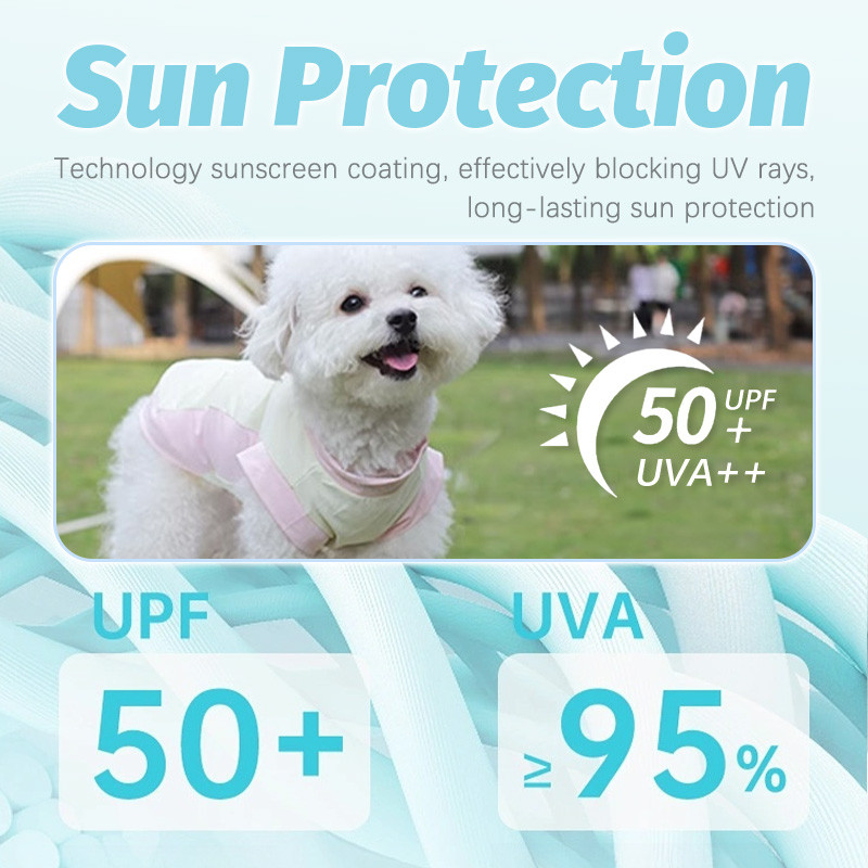 BERO Thú Cưng Làm Mát Mặt Trời Áo Sơ Mi Làm Mát Tech Vải Chống Tia UV Thiết Kế Phản Quang Đàn Hồi Bụng Co Giãn Sợi