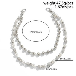Dây Xích Quần MKYCO, Móc Khóa Đính Hạt Kim Cương Giả Two-Tone, Phong Cách Hip Hop, Quà Tặng Nam
