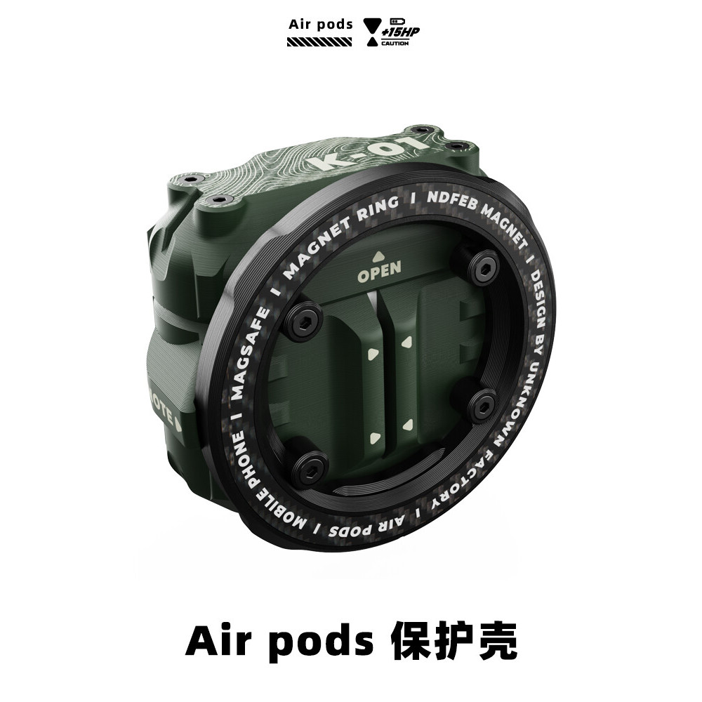 Vỏ tai nghe ống kính ngụy trang Thích hợp cho AirPodsPro3 / AirPods4 Vỏ bảo vệ từ tính có giá đỡ Vỏ tai nghe chống thất lạc Hàng có sẵn Chống sốc Chống va chạm