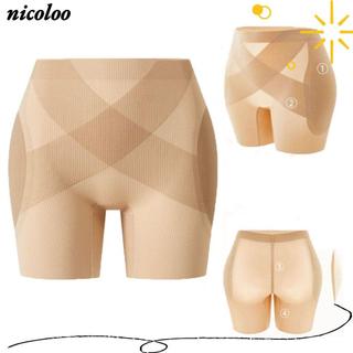 NICOLOO Định hình quần nâng mông liền mạch, Quần lót định hình eo cao thoáng khí, Quần lót bụng hông màu đen liền mạch nâng mông
