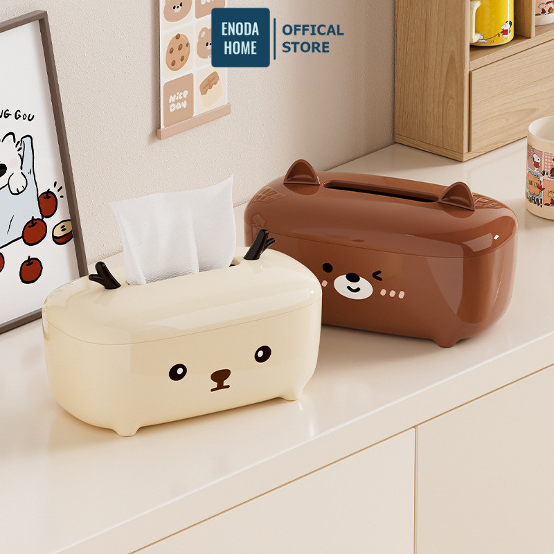 Hộp Đựng Giấy Ăn, Khăn Giấy ENODA HOME Để Bàn, Hộp Đựng Khăn Giấy Kiểu Dáng Dễ Thương Nhiều Màu Sắc F016