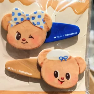 Dove Butter Bear Co-Branded - Kẹp Tóc Hình Hoạt Hình Dễ Thương, Phong Cách Ngọt Ngào