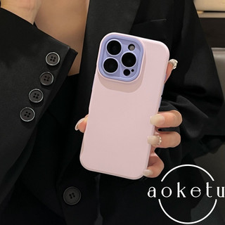 Ốp điện thoại cảm giác da chặn màu 2 trong 1 phù hợp cho iPhone 16 Pro Max mờ 15Pro toàn diện gương bảo vệ 14 / 13 / 12 chống rơi