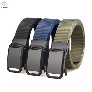 Thắt lưng nam vải cao cấp với khóa tự động, phù hợp cho quần áo thể thao và bảo hộ lao động