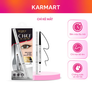 Chì Kẻ Mắt 2 Trong 1 Browit Chef Gel Eyeliner Giúp Kẻ Mắt Sắc Nét, Chống Nước và Không Lem 0.06G