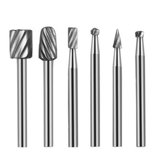 6 Chiếc Thép Vonfram Định Tuyến Bit Burr Dụng Cụ Xoay Dụng Cụ Khắc Xoay Dụng Cụ Phay Cắt Dụng Cụ Khắc Chế Biến Gỗ