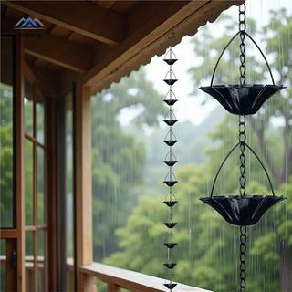 ELBBKG Dây Xích Mưa Gutter Trang Trí Phong Cách Nhật Bản Mái Nhà Kim Loại Ngoài Trời Dây Thoát Nước Chống Rỉ Sét Cho Sân Và Nhà Mới