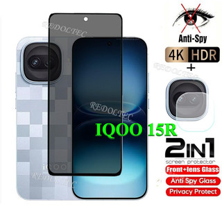 IQOO 15R Kính Cường Lực Riêng Chống Gián Điệp Full Cover Bảo Vệ Màn Hình Chống Peek 2in1 Phim Riêng Tư + Bảo Vệ Ống Kính VIVO IQOO 15 R IQOO15R