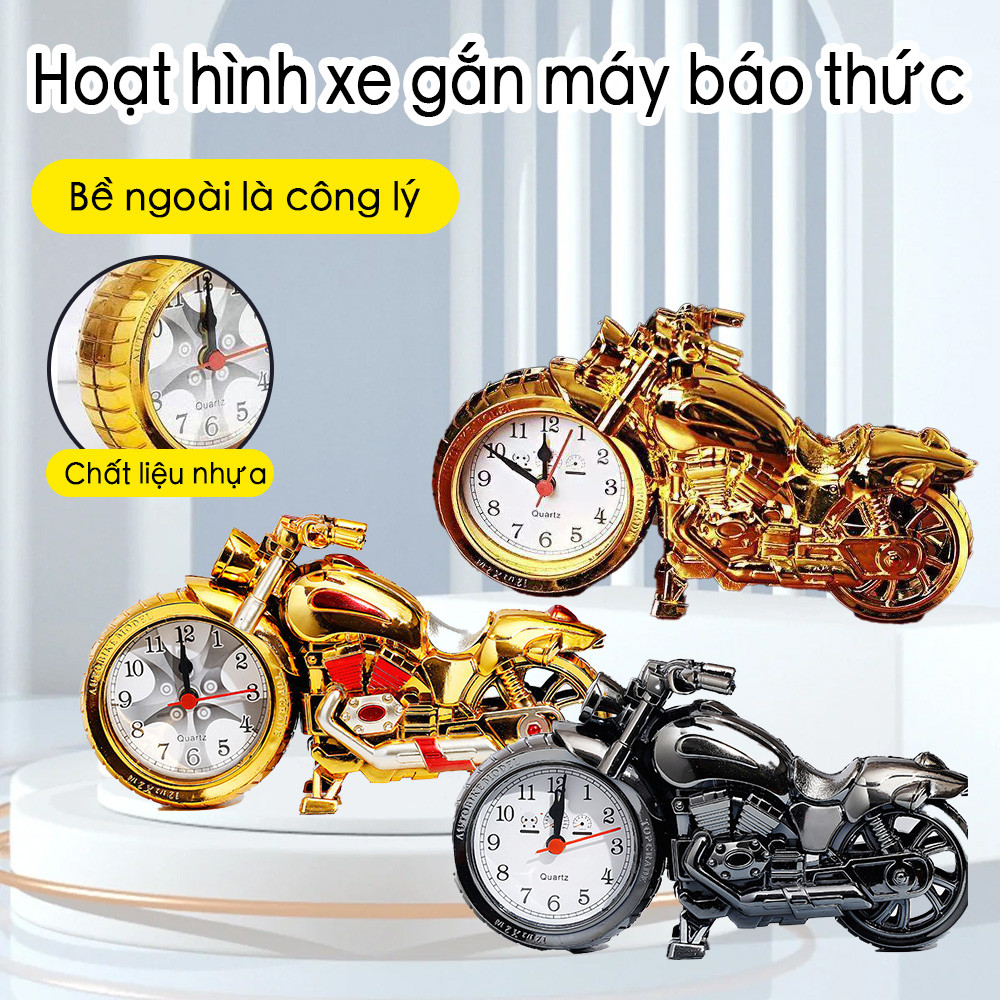 Đồng hồ xe máy cổ điển sang trọng Đồng hồ báo thức độc đáo dành cho những người yêu thích động cơ sáng tạo