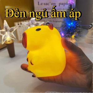 Đèn ngủ Capybara 7 màu – Silicone an toàn, điều chỉnh độ sáng, pin 1200mAh, quà sinh nhật bạn gái, bảo hành 6 tháng