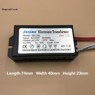 Biến áp điện tử DIAPER & CORED 20-180W AC220V sang 12V cho đèn LED Halogen & G4 YTH
