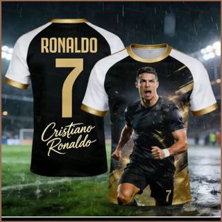 Áo thun tay ngắn Cristiano Ronaldo anime-style cho FIFA World Cup 2026