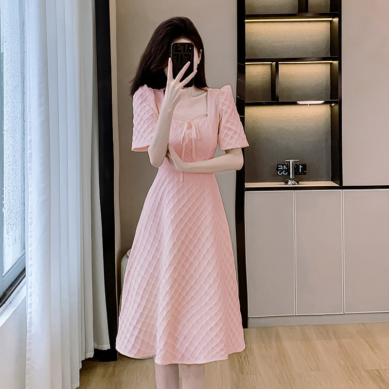 Đầm polo kiểu Pháp dành cho nữ, có chức năng thon gọn eo, che bụng, làm thon dáng, đầm mùa hè mới.