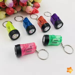 Đèn Pin Mini Cầm Tay Nhiều Chức Năng Với Móc Khóa Phối Dây Chuyền
