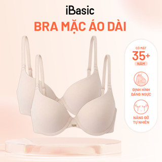 Combo 2 Áo ngực mặc áo dài có gọng iBasic mút vừa cup T-Shirt BRAW120