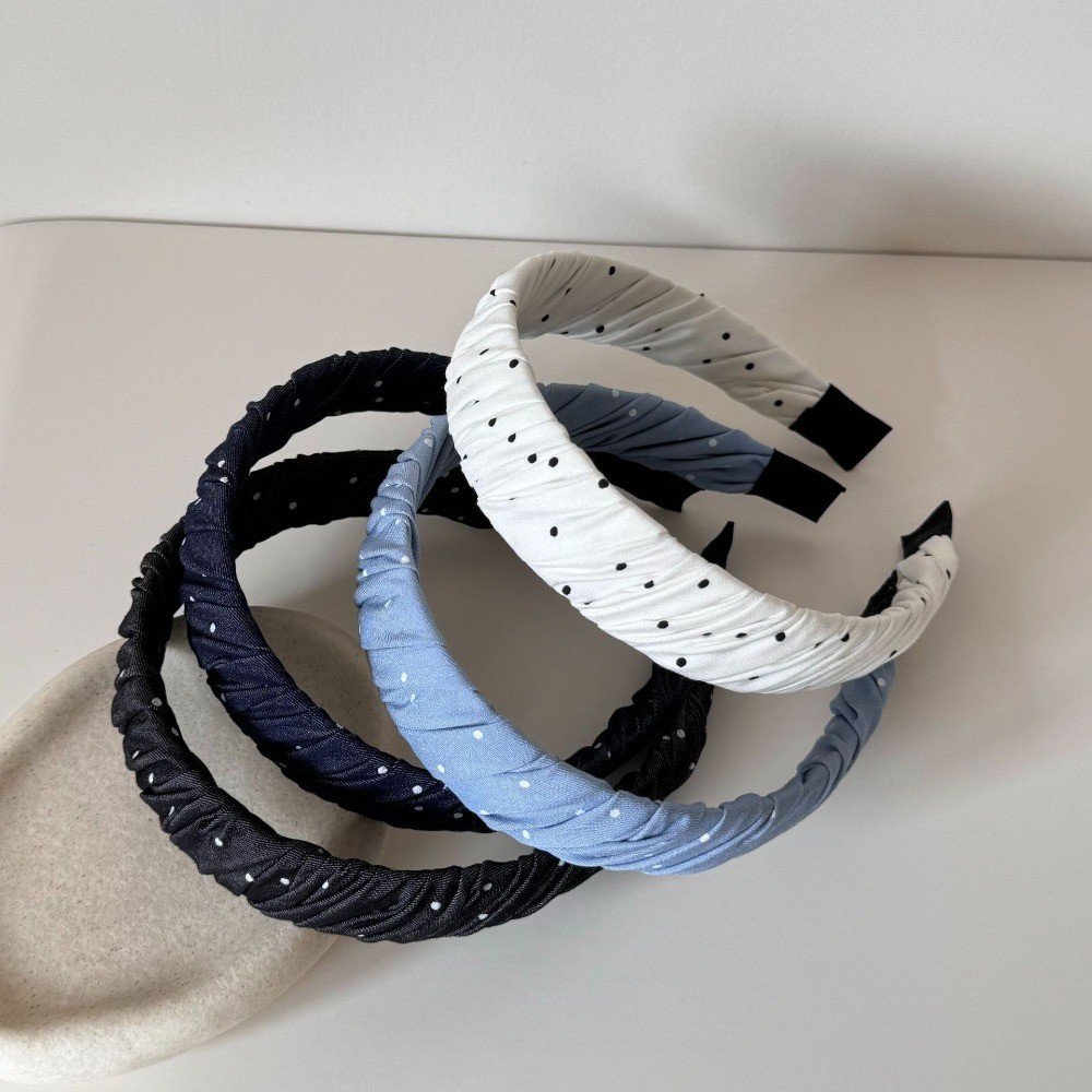 Hульулυ Headband Phong Cách Hàn Quốc Với Họa Tiết Chấm Bi, Mềm Mại Dễ Chịu Cho Mọi Cuộc Đua
