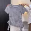 Áo Thun Nữ Mèo In Vai Ngắn TaySlim-Fit Mùa Hè 2026
