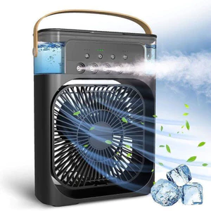 Quạt Điều Hòa Hơi Nước Mini - Quạt Phun Sương Mini Làm Mát Để Bàn 3 chế độ tích hợp đèn led 7 Màu