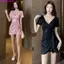 Dụng cụ làm việc kỹ thuật viên Massage gợi cảm Váy tắm hơi nữ Cắt thấp Hộp đêm Hộp đêm Bảo hộ lao động trị liệu chân chữ V sâu
