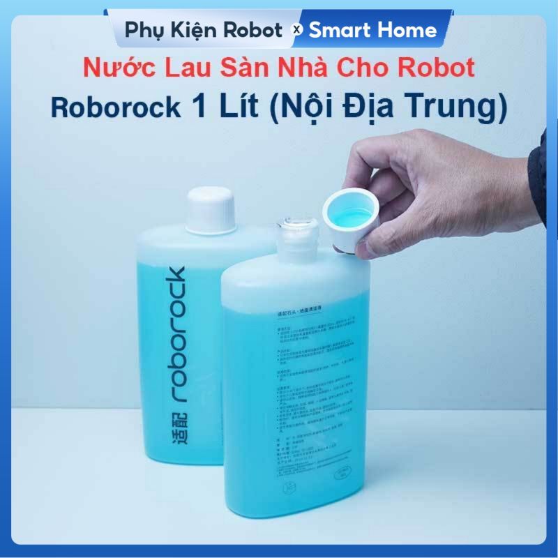 Nước Lau Sàn Cao Cấp ROBOROCK 1 Lít Cho Robot Hút Bụi Lau Nhà, Mùi Hương Hoa Bưởi Xanh, HàngNội Địa Trung.