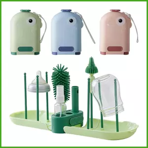 Bộ Bàn Chải Bình Trẻ Em Di Động Đa Năng Hoàn Chỉnh Hộp Bảo Quản Trẻ Em Bộ Giặt Chai Cho Người Lớn Người Yêu wipqsvn