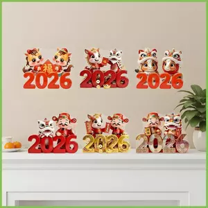 Năm Ngựa 2026 Trang Trí 2D Acrylic 6 Miếng Trang Trí Lễ Hội Ví Năm Mới Quyến Rũ Cho Cửa Trước Văn Phòng gelhvn