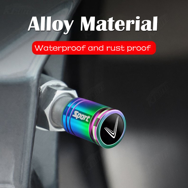 Nắp van hợp kim VinFast Bảo vệ lốp xe khỏi rò rỉ khí Phụ kiện trang trí ô tô cho Lux A Fadil President SA VF5 VF8 VF9 E34