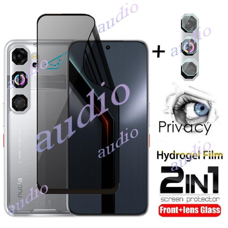 Nubia Neo 5 GT 5G 2in1 Ống kính phía trước Phim Hydrogel chống gián điệp cho ZTE Nubia Neo 5 GT 5G Bảo vệ màn hình riêng tư hoàn toàn mềm mại cho UBIA NEO 5 GT Neo5GT 5G Ống kính máy ảnh Kính trước chống gián điệp